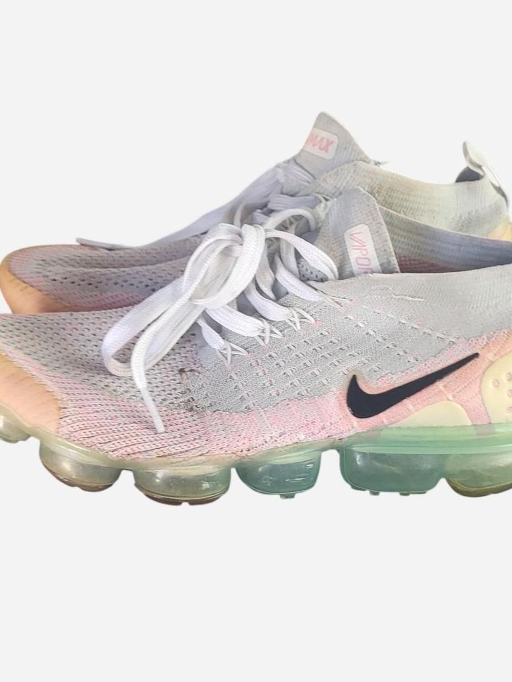 Nike 🩷 Women’s VaporMax Flyknit Sneakers - White, Pink, Black